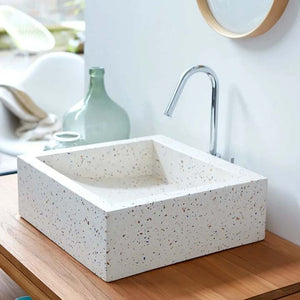 Cement Concrete Terrazzo Stone Bathroom Wash Basin