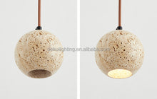 Load image into Gallery viewer, Chandelier Interior Decor Yellow Travertine Small Chandelier Nordic Modern LED Hanging Lighting for Hallway and Bedroom
