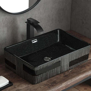 Luxury Rectangular Art Basin Countertop Bathroom Wash Sink