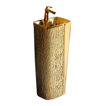 Load image into Gallery viewer, European Design Embossment Wash Basin Stand Pedestal Art Basin
