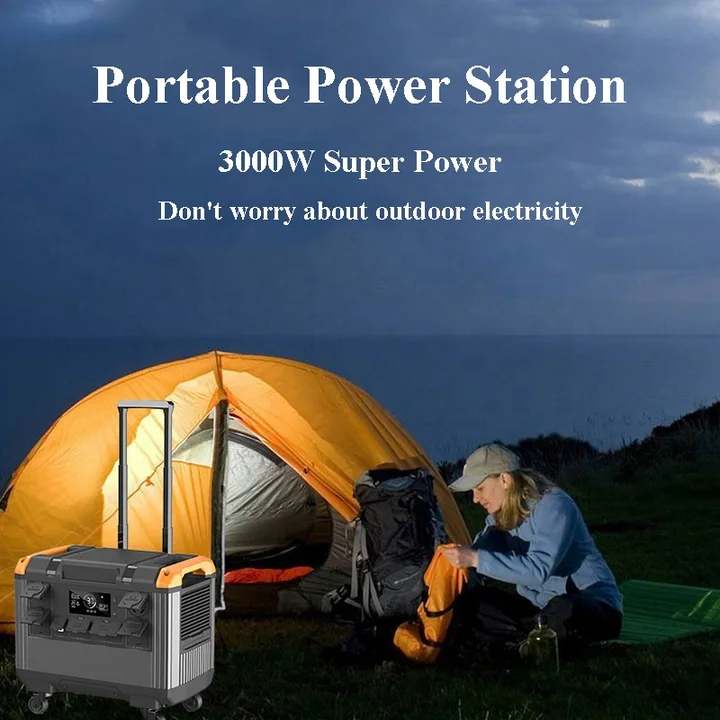 stromversorgung camping zelt 3000W 3kWh Tragbarer Solargenerator für den Außenbereich, Powerstation – La Moderno