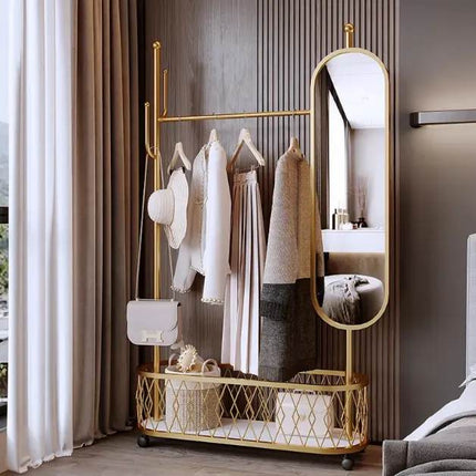 Dressing Coat Rack Integrated coat rack dressing mirror Nordic Style Home Hotel Living Ro ...
