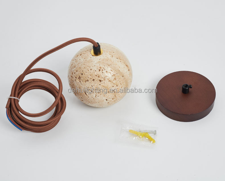 Chandelier Interior Decor Yellow Travertine Small Chandelier Nordic Modern LED Hanging Lighting for Hallway and Bedroom