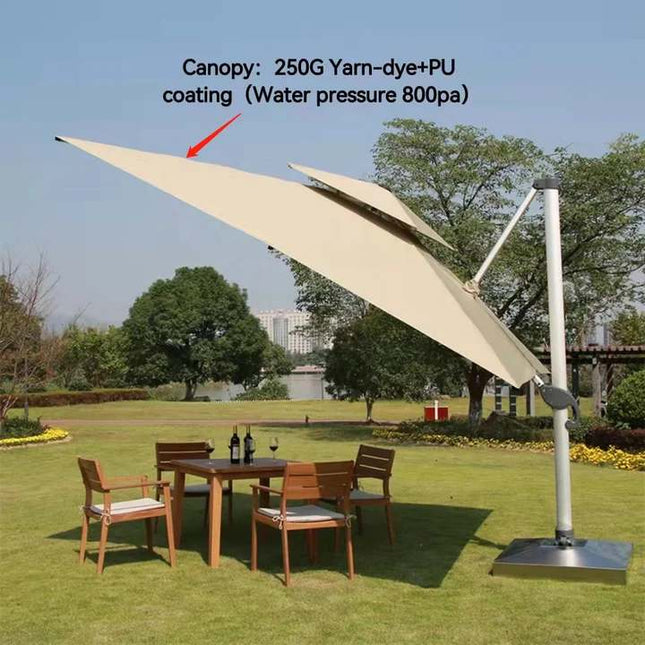 dye patio umbrella Garden Sunshade Cantilever Led Umbrella Outdoor Solar Led Lighting Par – La Moderno