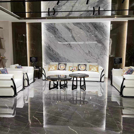 Modernes italienisches Ecksofa aus Samtstoff im Versace-Stil 