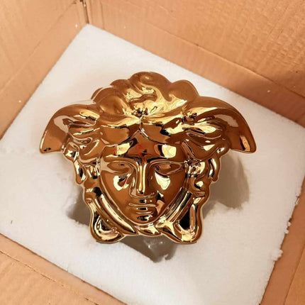 Black Gold and White Gold Medusa Versace Bed Side Table Lamp