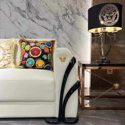Modernes italienisches Ecksofa aus Samtstoff im Versace-Stil 