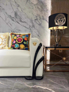 Modern Italian Sectonial Sofa Velvet Fabric Home Furniture Versace Style