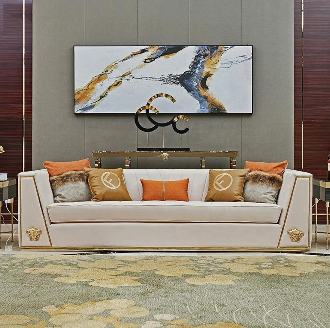 Modern Versace Sectional Corner Sofa Seater