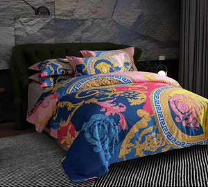 Modern  Bedding Frame  Cover Pillowcase Comforter   Baroque  Style