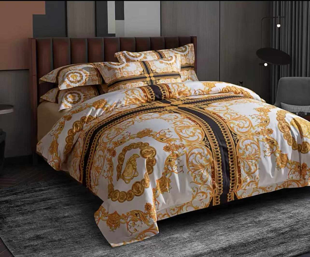 Modern  Bedding Frame  Cover Pillowcase Comforter   Baroque  Style