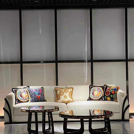 Modernes italienisches Ecksofa aus Samtstoff im Versace-Stil 