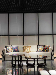 Modern Italian Sectonial Sofa Velvet Fabric Home Furniture Versace Style