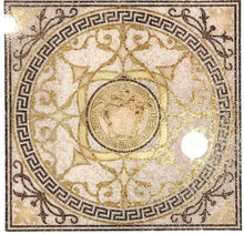 Load image into Gallery viewer, Gold and Black Glossy Square Medusa Versace Tiles
