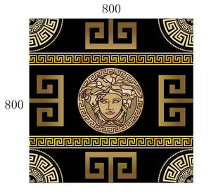 Black and Gold Elegant Versace Medusa Tiles