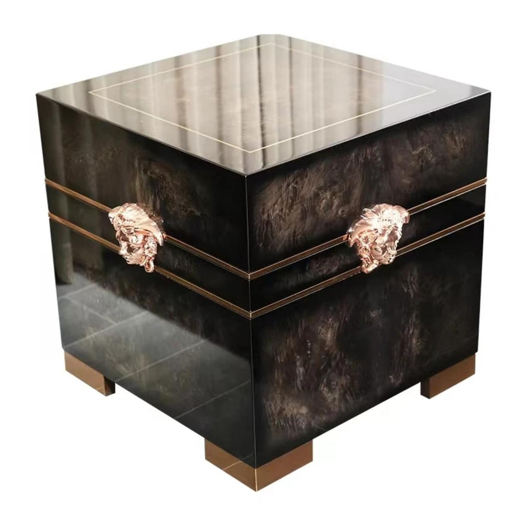 Medusa Versace Brown Gold Side Table