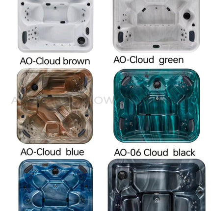 Luxuriöser 4-Sitzer-Whirlpool der High-End-Serie Royal Aqua Sanctuary mit integrierter Sanitärinstallation