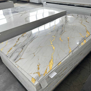 PVC Gold Marble Exterior Wall Decorative Panel