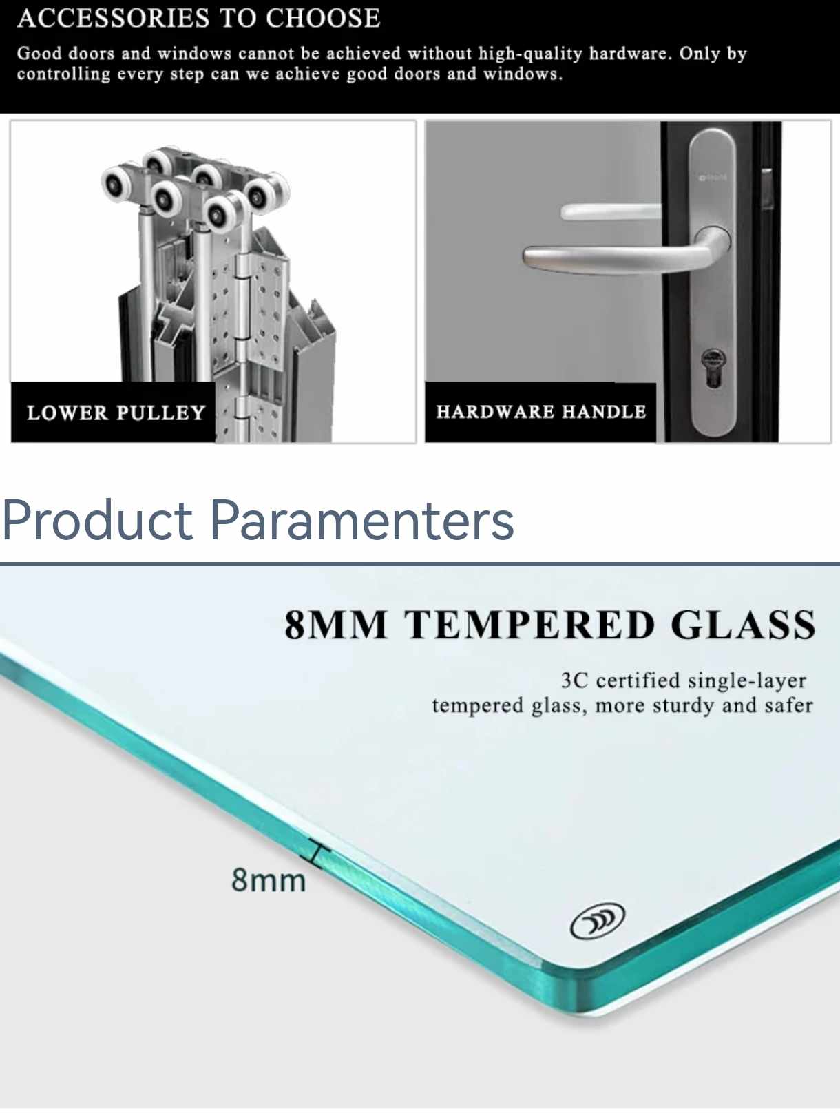 Sleek and Modern Folding Glass Door with Durable Aluminum Frame and Transparent Tempered Glass Panels for Stylish Interior Partitioning and Space Optimization