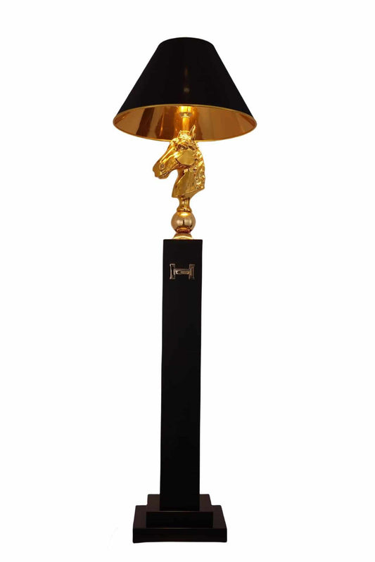 Black Gold Bed sides Lamp High-end Retro Horse Head Floor Lamp Horse