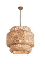 Lade das Bild in den Galerie-Viewer, Bohemian Minimalist Style Modern Beige Woven Rattan LED Pendant Light
