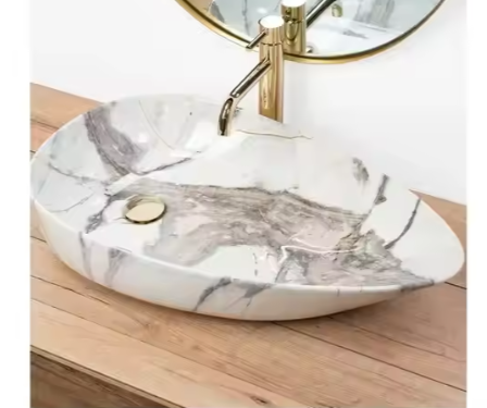Countertop Bathroom Art Hand Wash Sink  Marble Washbasin