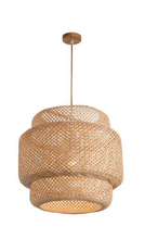 Lade das Bild in den Galerie-Viewer, Bohemian Minimalist Style Modern Beige Woven Rattan LED Pendant Light
