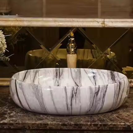 Modern Marble Bathroom Basin with Sleek Design for Elegant Countertops