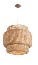 Lade das Bild in den Galerie-Viewer, Bohemian Minimalist Style Modern Beige Woven Rattan LED Pendant Light
