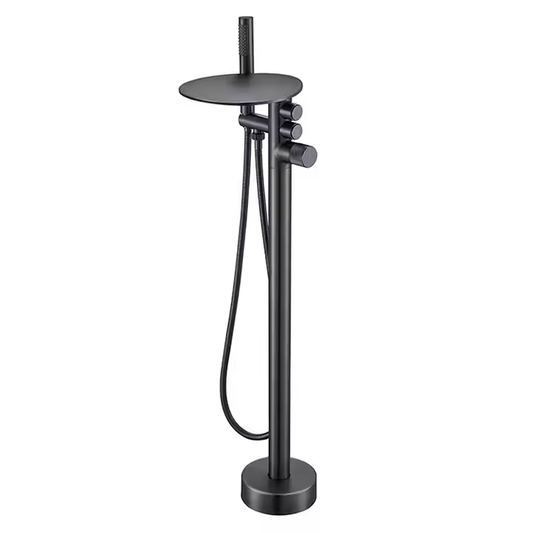 Floor Mounted Bathtub Filler Faucet Tap with Wand Handheld Shower
