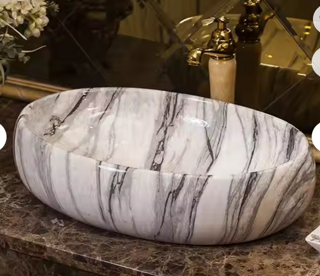 Modern Marble Bathroom Basin with Sleek Design for Elegant Countertops
