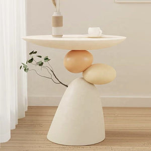 Luxury Round Storage Coffee Table – Modern Small Tea Table for Simple Household Living Room