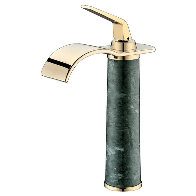 Luxury Gold and Green Tall Faucet made of Copper Brass