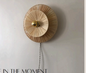 Natural Rattan Bamboo Wall Lamp – Handwoven Round Light for Bedside & Home Décor