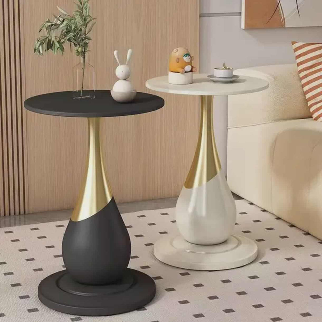 European Cream Coffee Table – Italian Light Luxury Center Table for Elegant Living Room Décor