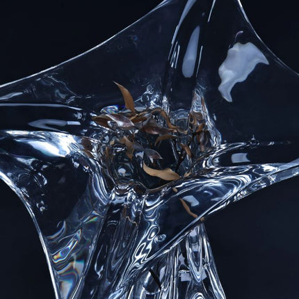 Hochwertiger, transparenter Beistelltisch mit integriertem Pflanzeneinsatz aus Acrylglas – luxuriöses Deko-Möbelstück 