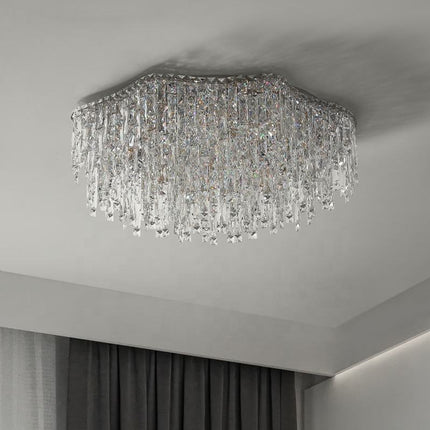Modern Luxury Crystal Chandelier – Elegant LED Ceiling Light for Living Room & Bedroom Décor