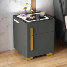 Charger l&#39;image dans la galerie, Luxury Home Bedroom Bed Side Cabinet Modern and Simple with Integrated Safe Wireless Charging Light
