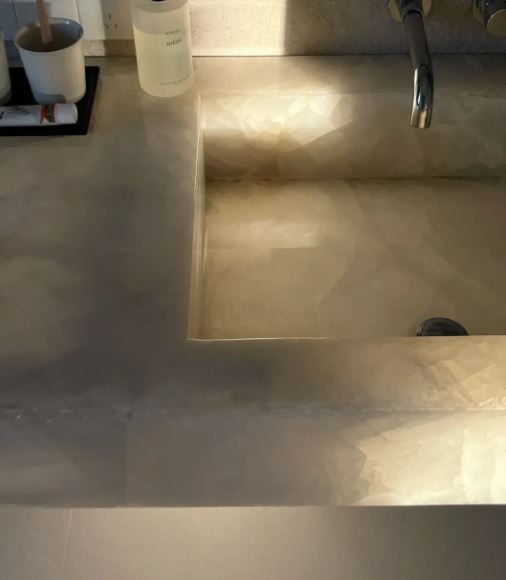 Modern Luxury Onyx Stone Basin Sink Translucent Natural Polished Big s ...