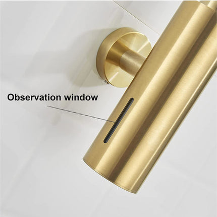 Distributeur de savon liquide mural manuel de luxe doré avec pompe et accessoires de salle de bain