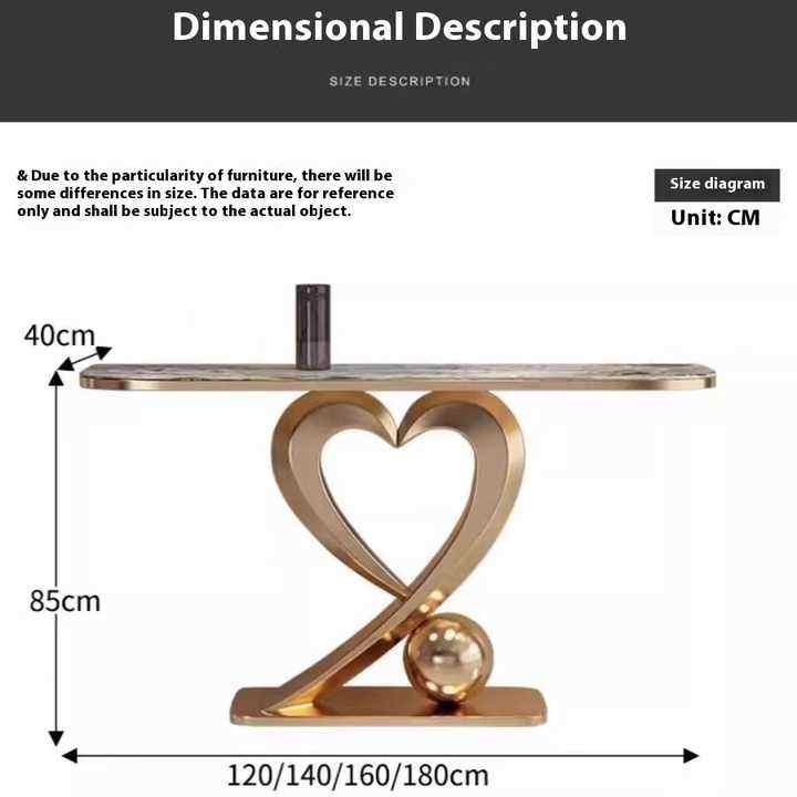 Modern Simple Stainless Steel Console Table Light Luxury Slate Entrance Cabinet Extremely Narrow Pattern for Living Room