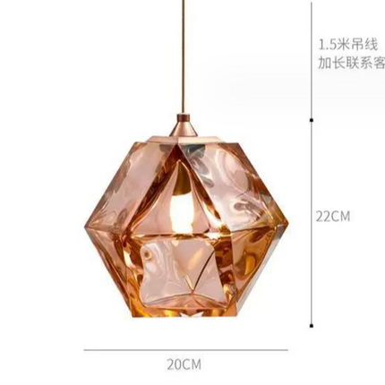 LED-Pendelleuchten mit klarem Glasschirm (2 Stück), kleine GC-Leuchtlampen, brillante Wohndekoration