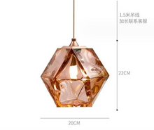 Load image into Gallery viewer, LED Pendant Lights with Clear Glass Iron Shade 2pcs Small GC Lustre Lamp Brilliant Home Decor
