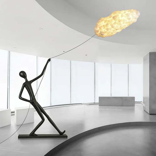 Modern Minimalist Nordic Resin Sculpture Floor Lamp LED Standing Light for Hotel and Living Room Corner Decoration