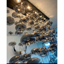 Load image into Gallery viewer, Modern Ball Ceiling Light Rectangular LED Smoke Grey Blown Glass Bubble Chandelier Light
