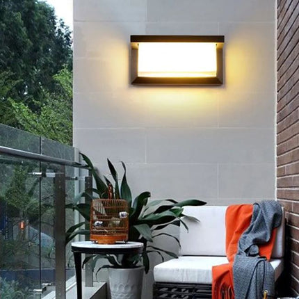 Solar Outside Square Wall Light Modern LED Outdoor Wear-resistant Garden Courtyard Wall Patio Fixtures Light