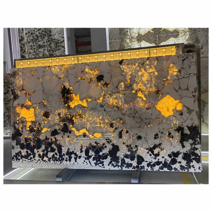 Polished Glazed Translucent Natural Pandora Marble Slab for Backlit Background Wall Kitchen Countertop Staircase Floor Table Top