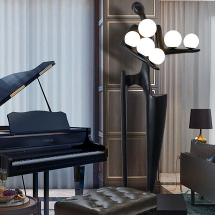 High Quality Resin Art Deco LED Floor Lamp Designer Sculpture Light for Living Room, Hotel Lobby, and Exhibition Hall Decoration