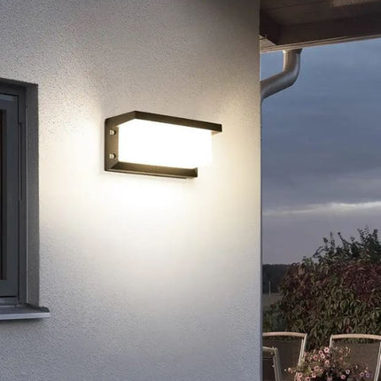 Solar Outside Square Wall Light Modern LED Outdoor Wear-resistant Garden Courtyard Wall Patio Fixtures Light