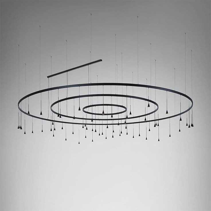 Modern Circle Multi-Light Pendant – Contemporary LED Hanging Chandelier for Living Rooms, Dining Areas & Offices